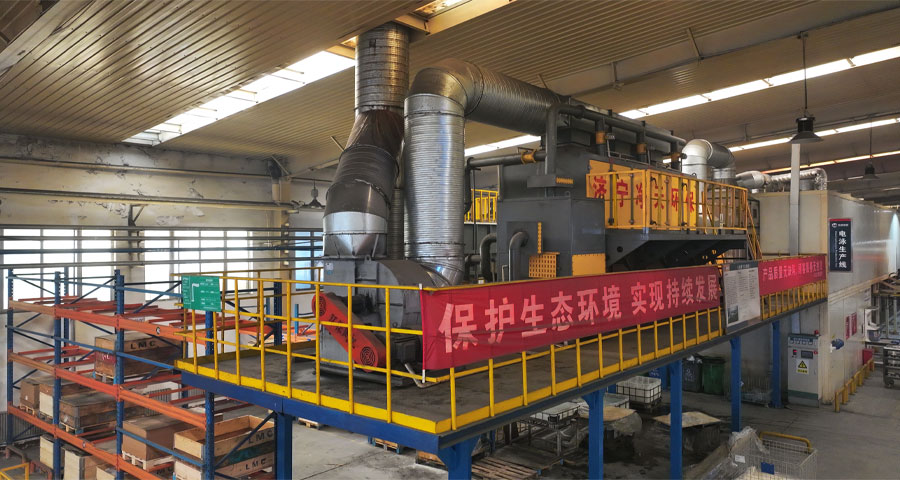 rear view of a train braking system